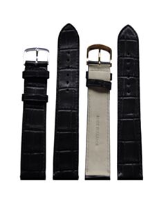 24 mm Black Crocodile Pattern Watch Strap 24FM14297