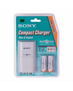 Compact Charger +2 AA Batteries 2000mAh